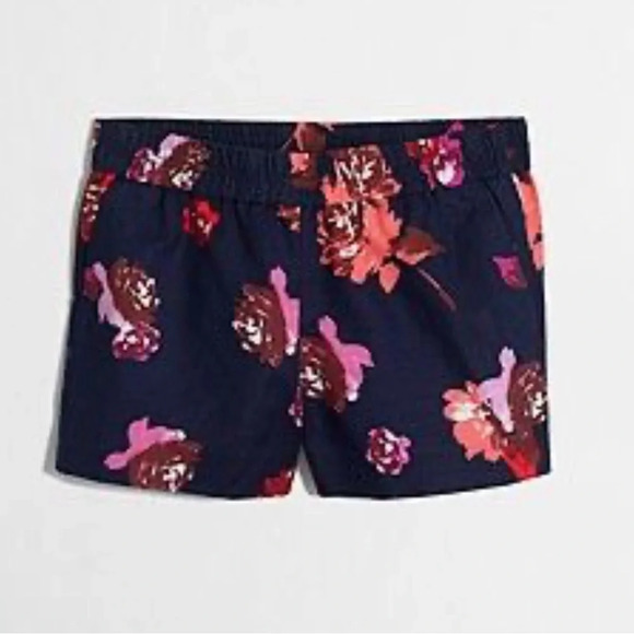 J.Crew factory navy floral linen blend shorts SZ 12 - Picture 1 of 6